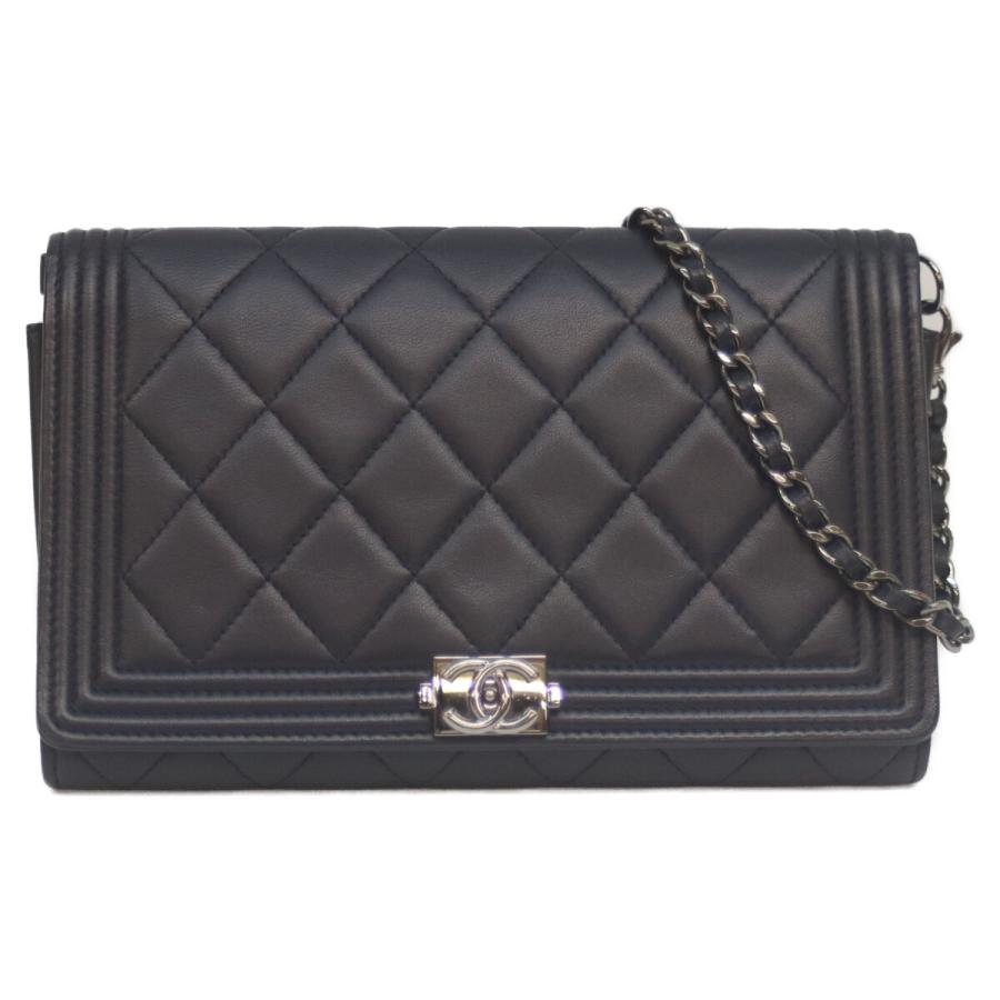 CHANEL（シャネル） 20番 ネイビー ラムスキン ボーイシャネル