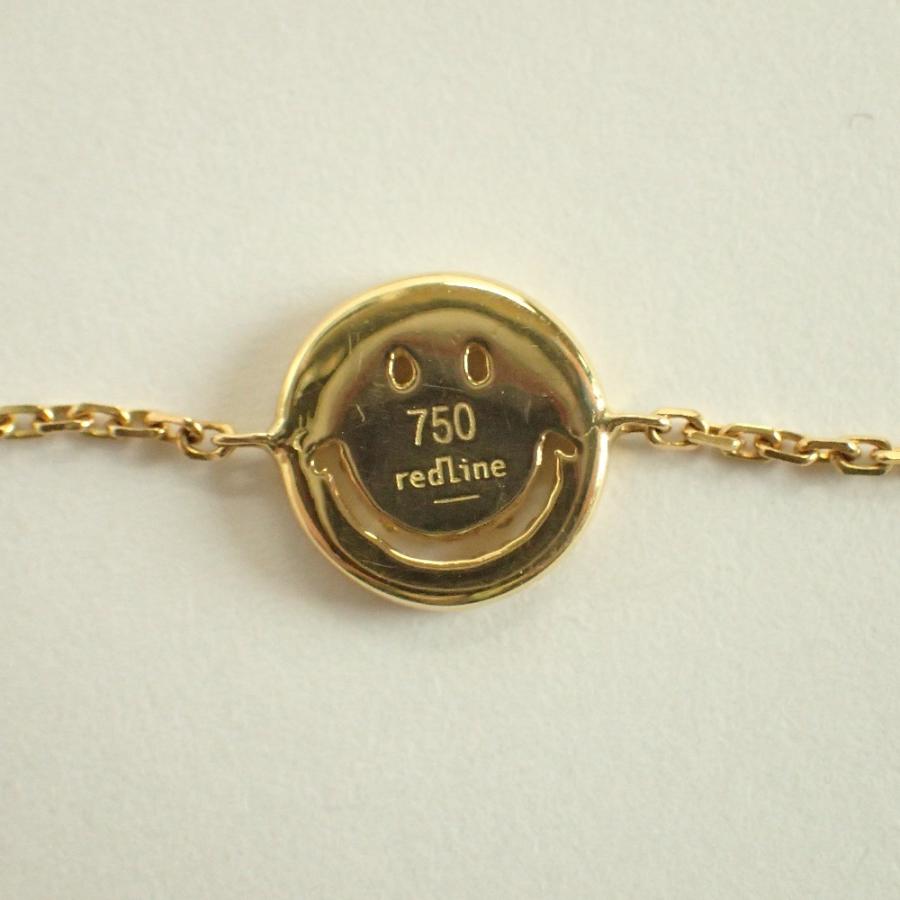 美品 redline レッドライン K18 SMILEY CHAINE パヴェダイヤモンド