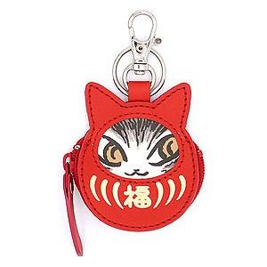 わちふぃーるど（WachiField） 猫だるま小銭キー 赤 わちふぃーるど
