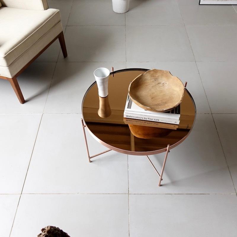 Zuiver テーブル ガラステーブル ローテーブル ガラス カッパー 丸