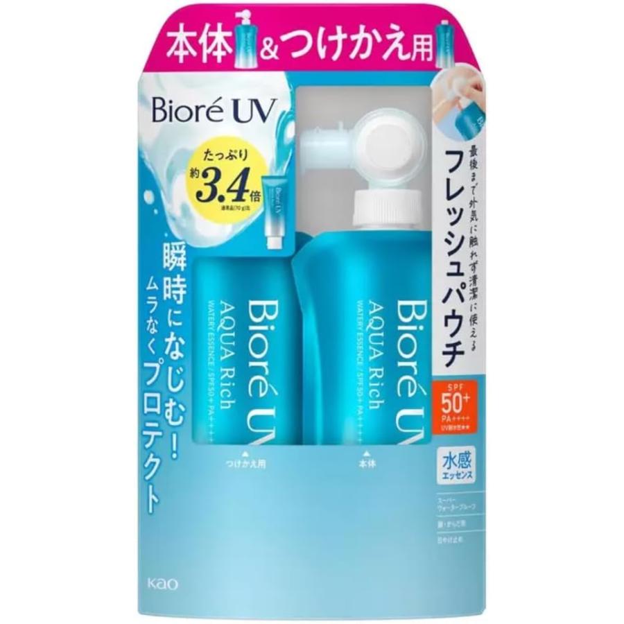 ビオレUV アクアリッチ ウォータリーエッセンス, 本体120g + 詰め替え