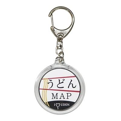 うどんMAP キーホルダー(ゆうパケット対応) : TNCももち浜ストア