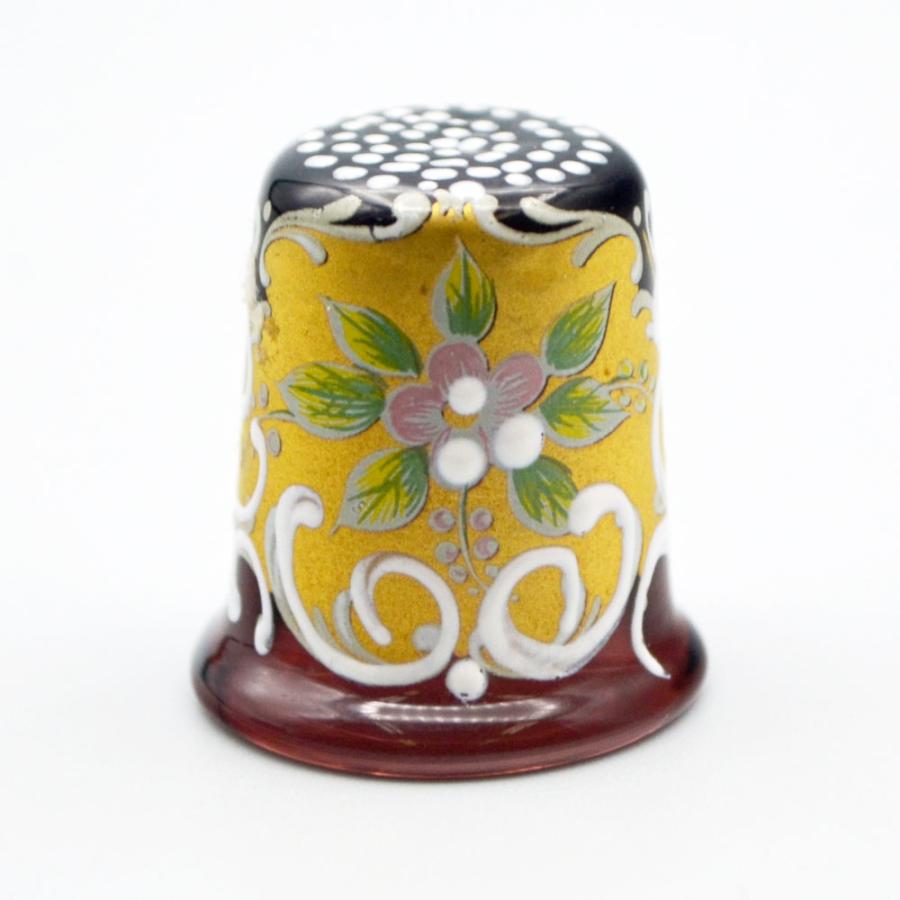 イタリア製 ガラス シンブル ベネチアングラス ボルドー Truchi : 英国