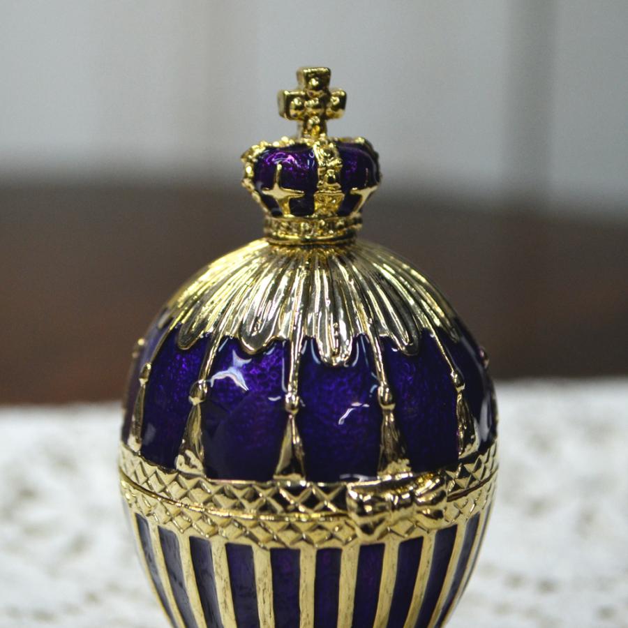 インペリアルイースターエッグ パープル 小物入れ 置物 インテリア