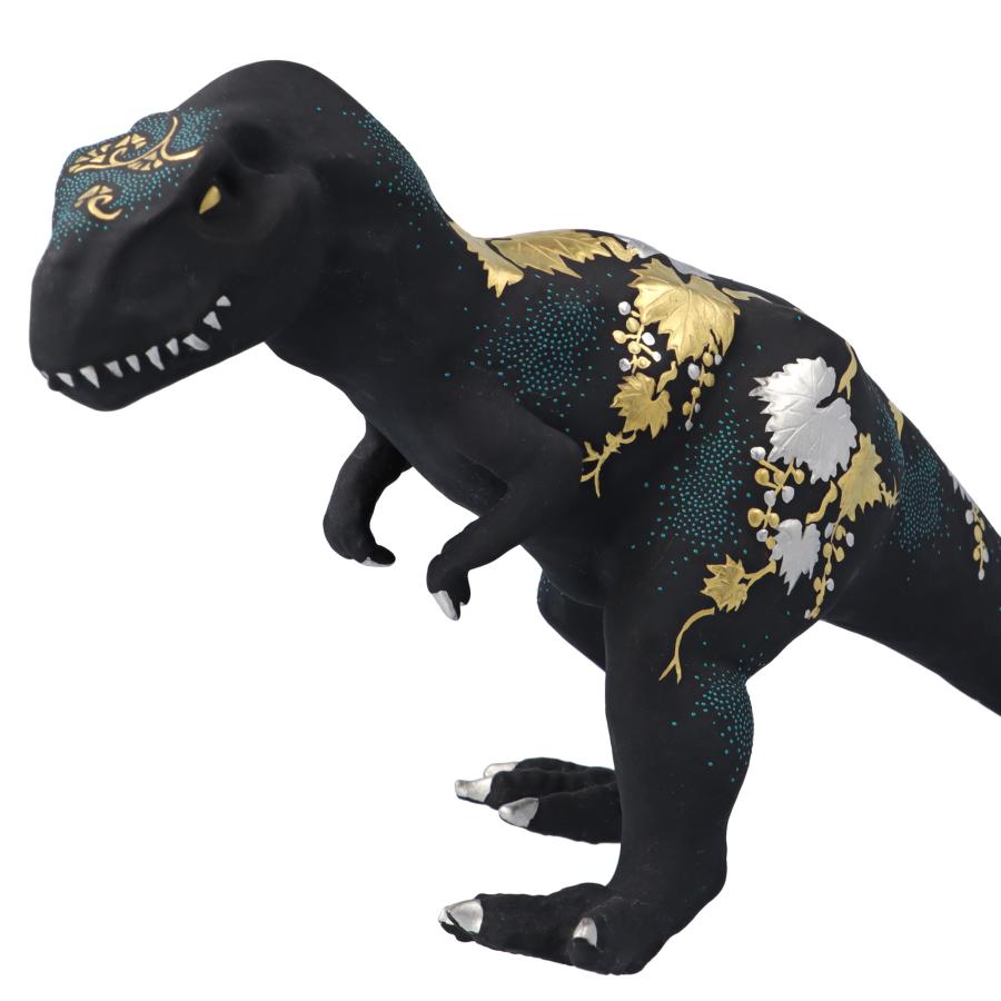 九谷焼 九谷サウルス 青粒 / 仲田錦玉 ｜ 桐箱入り 恐竜 置物 オブジェ