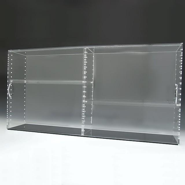 コレクションラック アクリル 透明 W900×H450×D200 引き戸タイプ