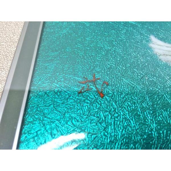 送料無料 ◇ 絵画 工芸品 七宝画 吉田武 横396×縦450mm 飛翔 舞鶴