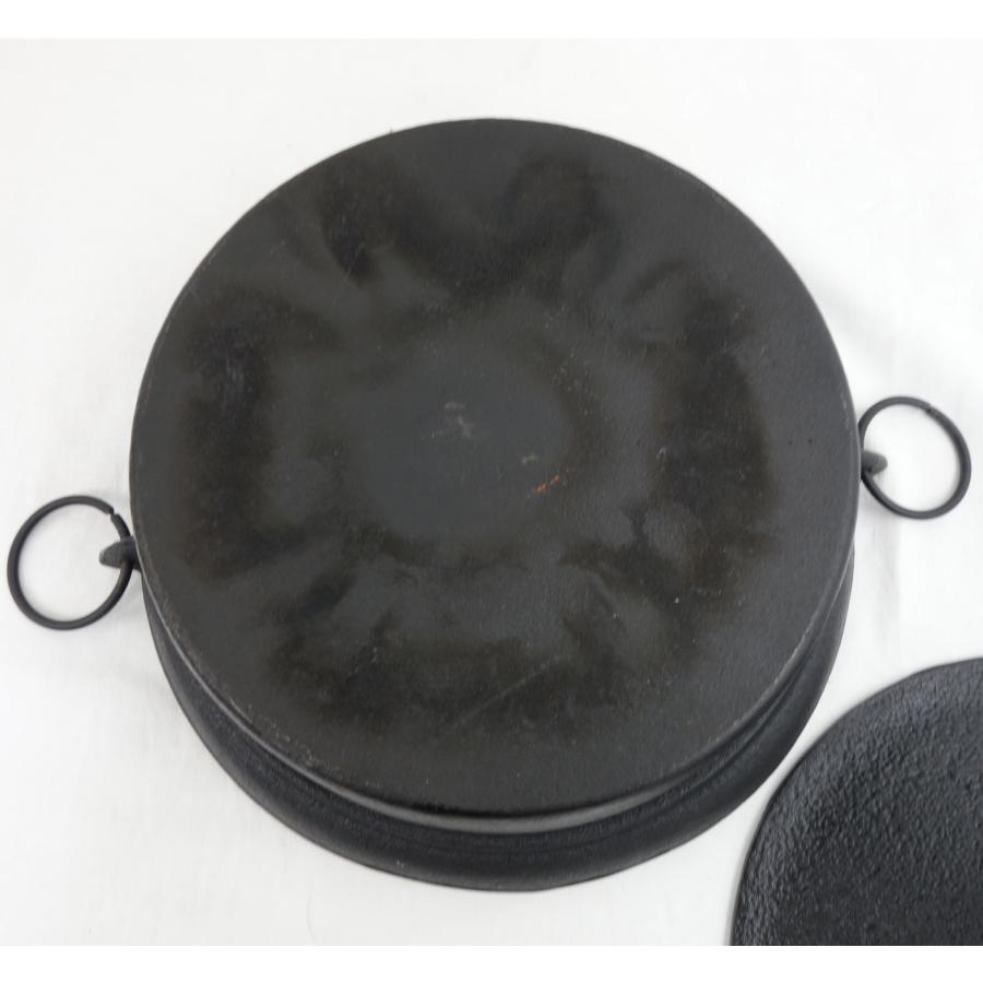 送料無料 ◇ 南部鉄器 しゃぶしゃぶ鍋 鈴木主善堂 三つ穴鍋 幅290×奥行