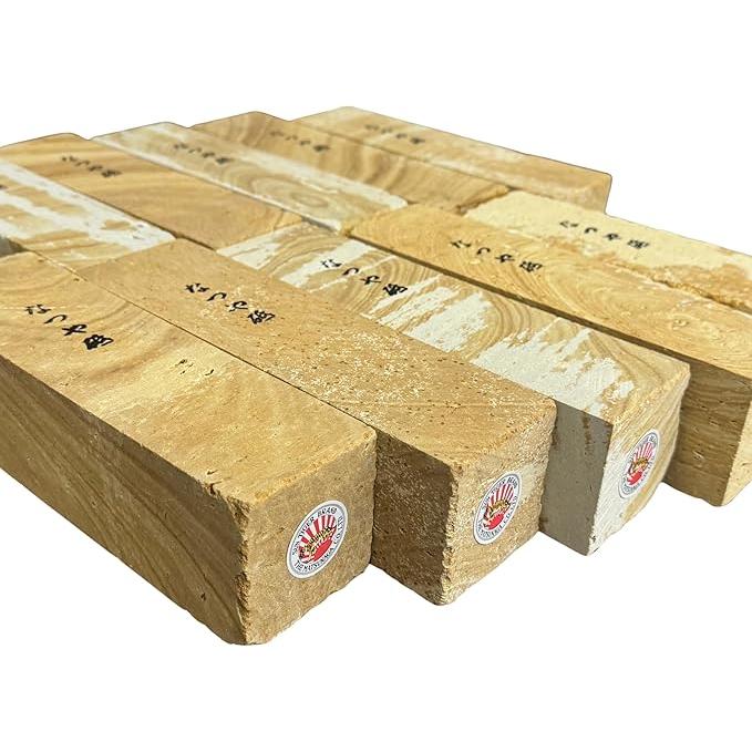 夏屋砥石(茶)15型/岩手県産 天然砥石/中砥ぎ #700〜#1000/模様ランダム