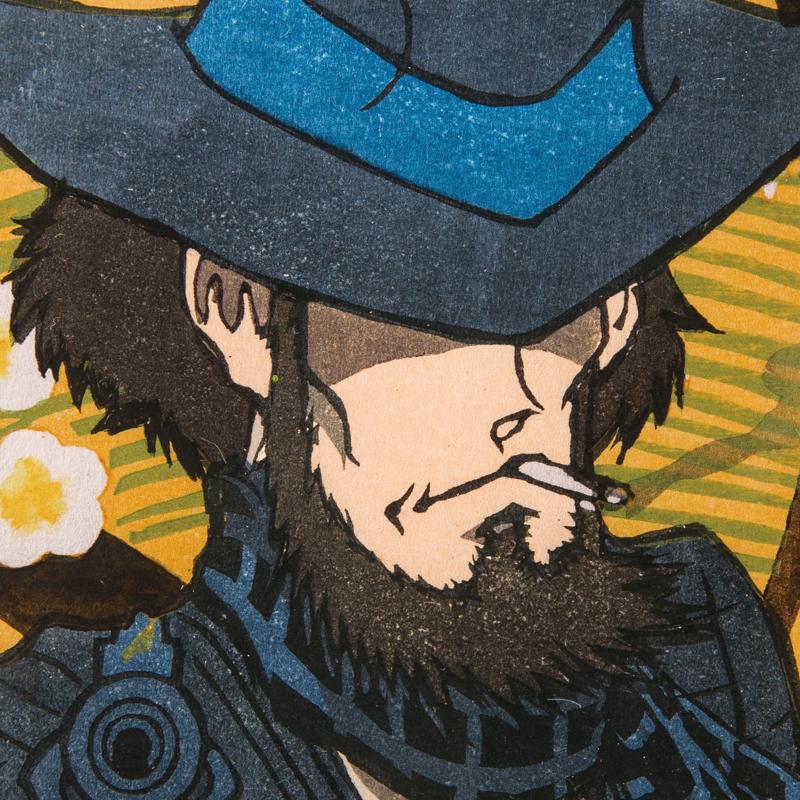 ルパン三世 大判 浮世絵 木版画 『 次元大介 』 モンキーパンチ 尾形