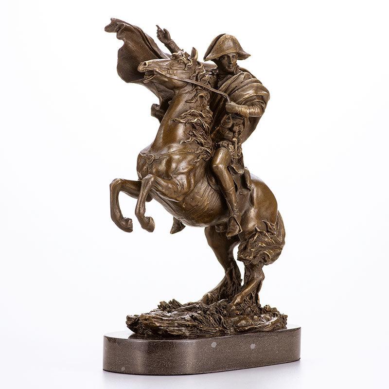 ブロンズ 像 「 ナポレオン 皇帝 」 高さ30cm 台座大理石 重さ4kg 美術