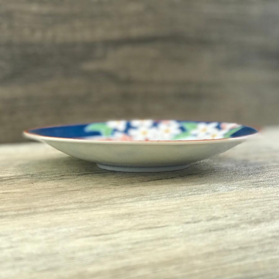 九谷焼 四季の花 4.6号皿揃 中皿 5枚 セット おしゃれ 青郊窯 日本製