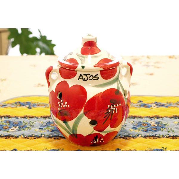 スペイン陶器 SP-102AP/H ガーリックポット にんにく入れ にんにく壷