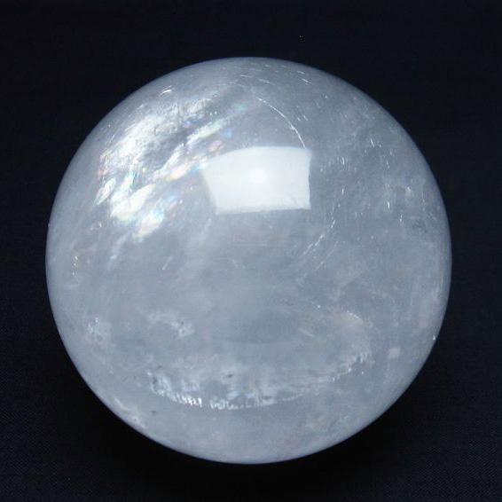 カルサイト 丸玉 虹入り 79mm ホワイトカルサイト スフィア 一点物 151