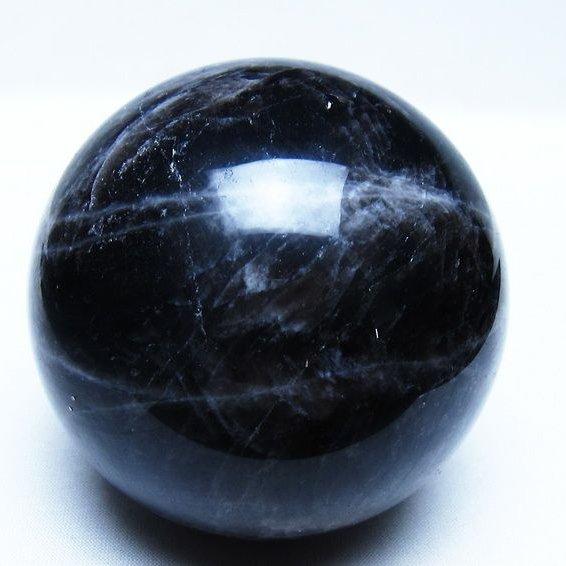 モリオン 黒水晶 丸玉 84mm スフィア 一点物 151-9284 : 天然石