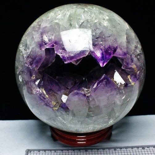 11.1Kg アメジスト 紫水晶 笑口丸玉 Amethyst ブラジル産 ルチル