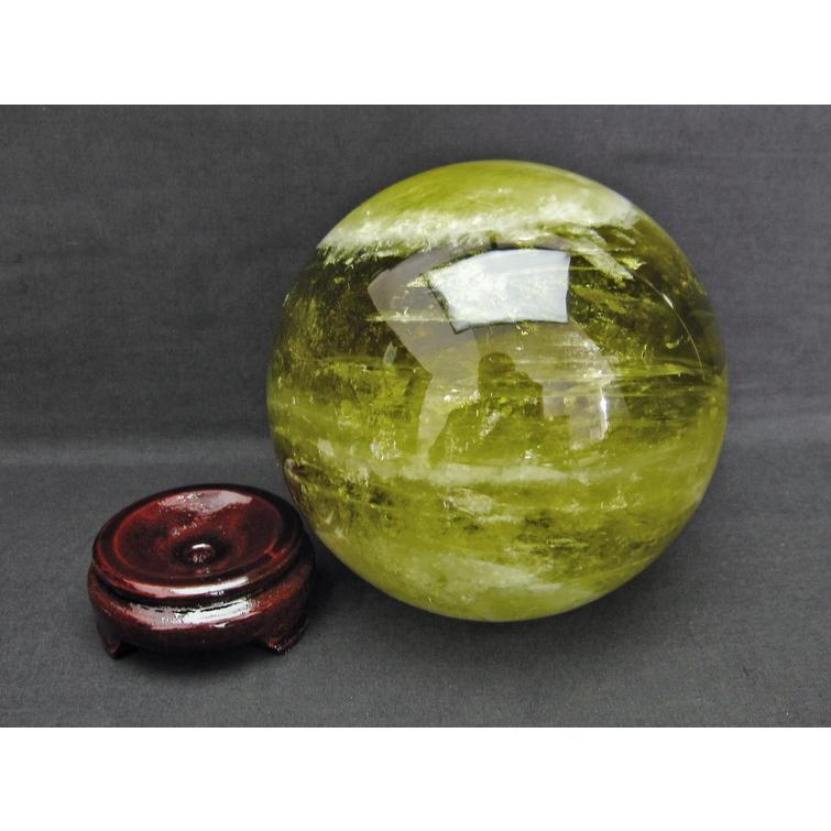 5Kg シトリンクォーツ 丸玉 スフィア 虹入り 155mm 送料無料 一点物