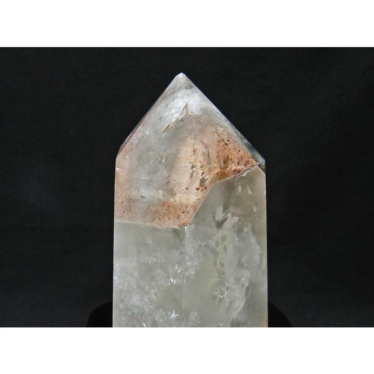 2.2Kg 水晶 六角柱 白水晶 水晶ポイント 虹入り 台座付属 送料無料