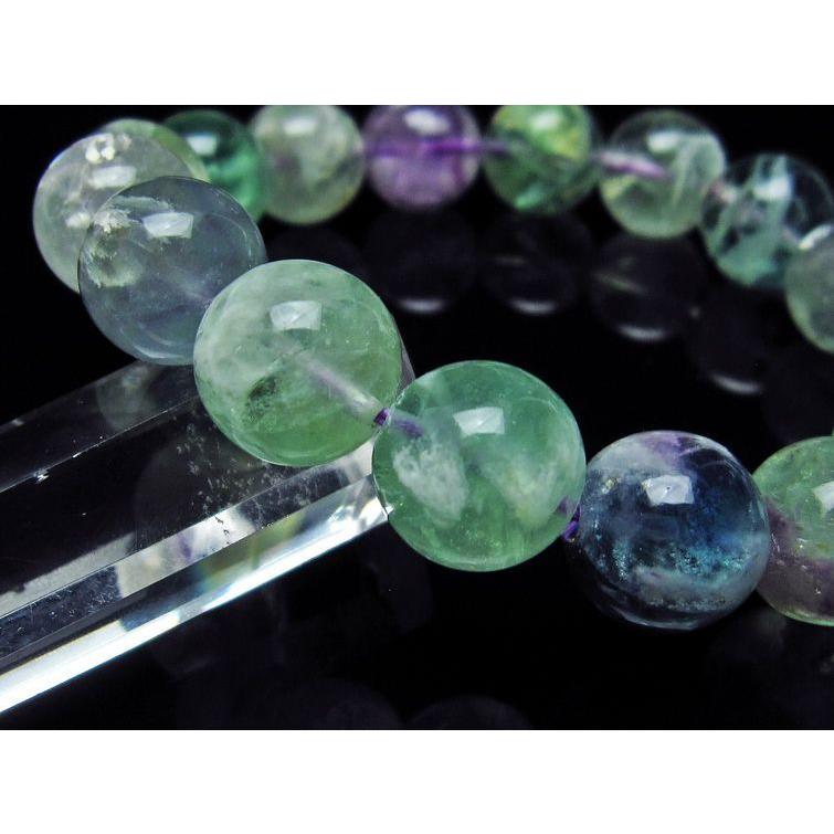 エンジェルフェザー フローライト ブレスレット 14mm 送料無料 一点物