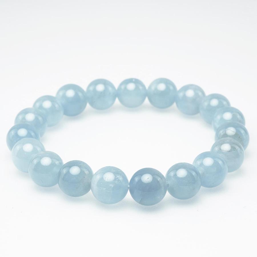 アクアマリン ブレスレット Aquamarine 10mm 一点物 111-2551 : 天然石