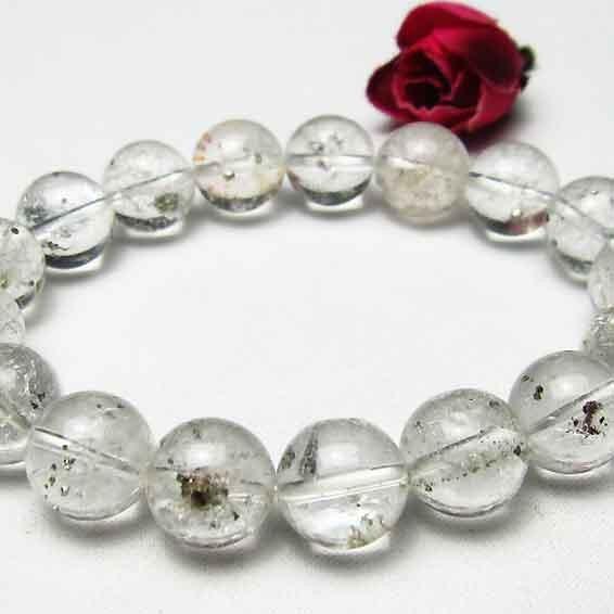 パイライトインクォーツ ブレスレット 12mm 一点物 211-2566 : 天然石