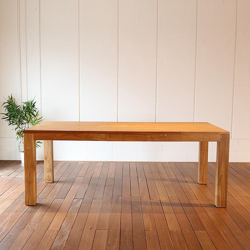 ダイニングテーブル 幅200cm オールドチーク 天然木 無垢材 アジアン