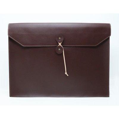 A4 書類入れ 封筒型 レザーケース 本革 ビジネスバック ダークブラウン