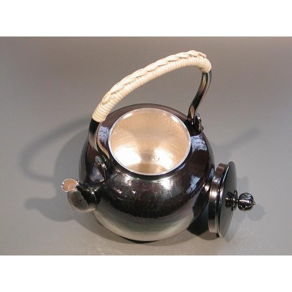 茶器・茶道具 銀瓶 鎚目（つちめ）湯沸 銀燻（ギン イブシ）仕上