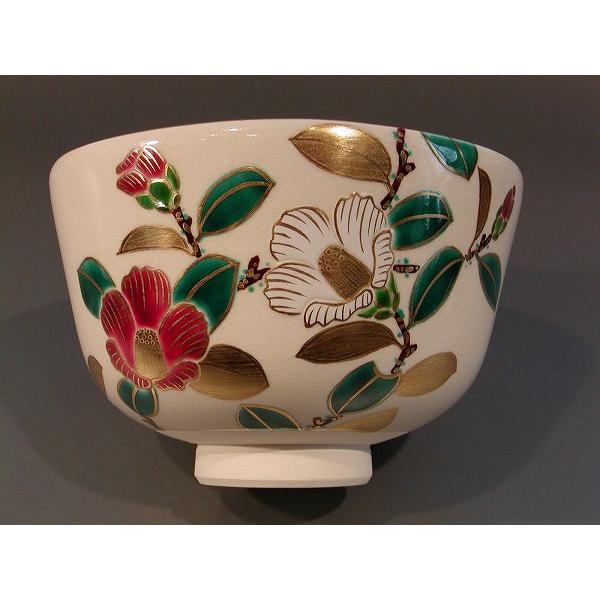 茶道具 抹茶茶碗 色絵 椿画、京都 相模竜泉作、桐共箱 新品。 : 佐藤