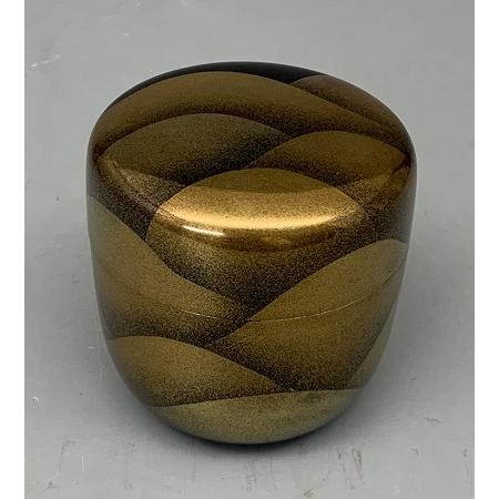 茶道具 大棗 遠山蒔絵 内梨地、 輪島塗 伝統工芸士 北浜宗真（きたはま