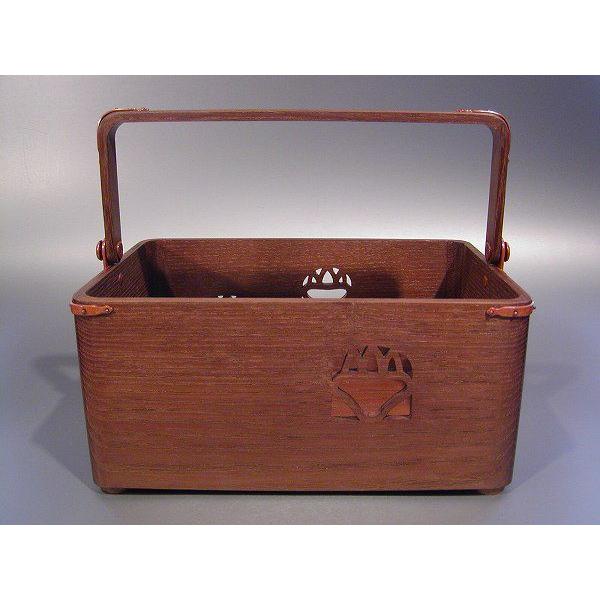 茶道具 手付 煙草盆(たばこ盆-莨盆) 桑桐透かし 鵬雲斎好、川瀬表完作