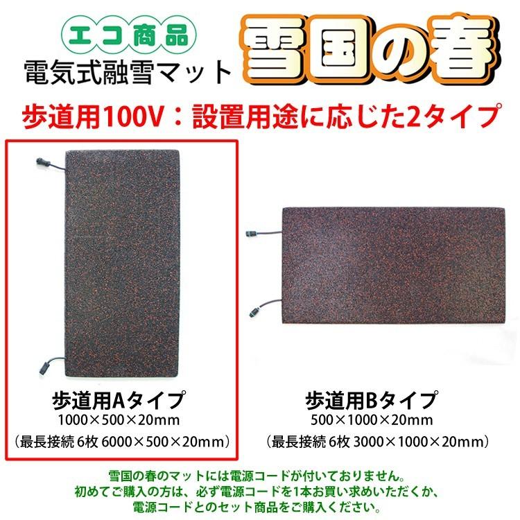 融雪マット 歩道用Aタイプ 単品 1000×500×20mm [雪国の春] : 太平