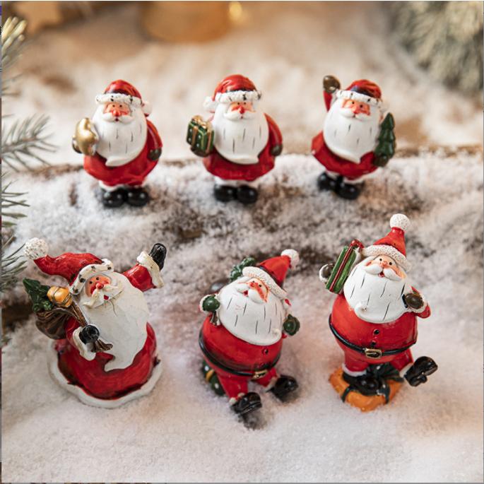 サンタクロース オブジェ レザーサンタM 置物 陶器製品 インテリア 庭