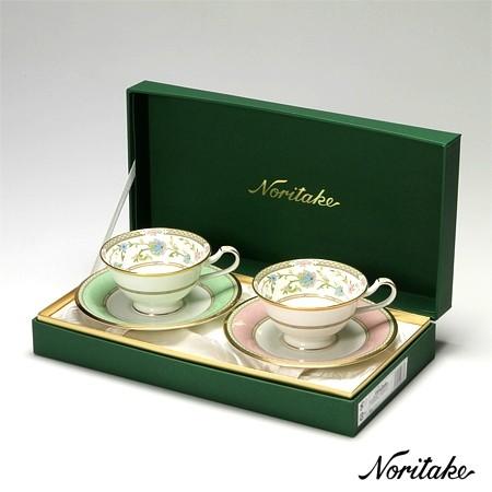 ノリタケ 【ノリタケ】≪ヨシノ≫ ティー・コーヒー碗皿ペア（色変り