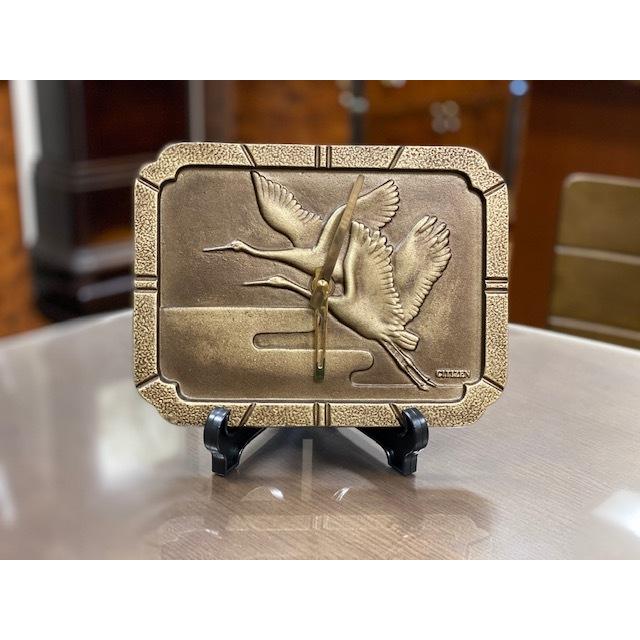 CITIZEN（シチズン） 4RG259 CITIZEN 置時計 クオーツ めおと鶴 金色
