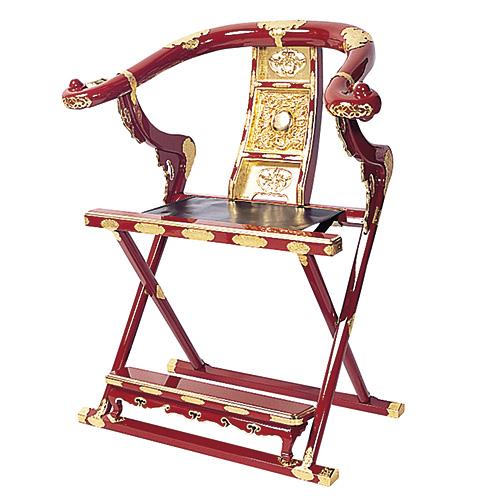仏壇屋 滝田商店 本曲録 朱塗り（寺院用椅子）（寺院用仏具） : 仏壇