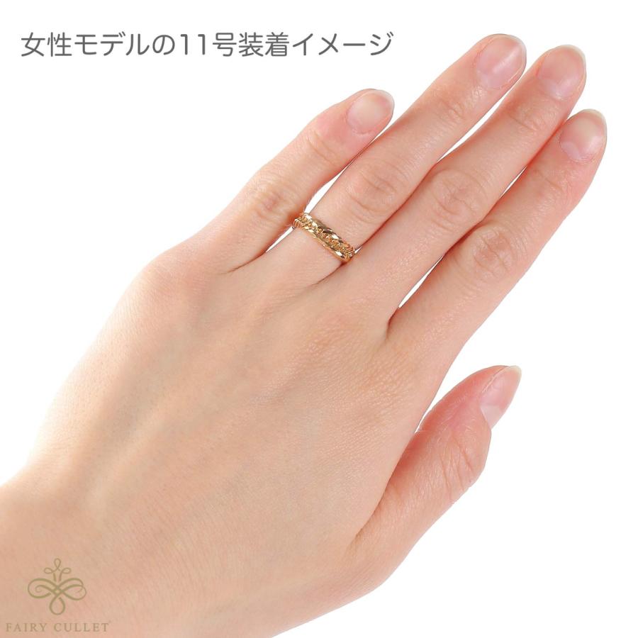 18金リング K18 12面トリプル喜平リング 日本製 (11号、内径16.3mm 外