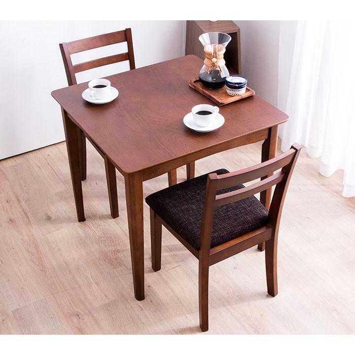 チェルシーダイニング3点セット(幅75オーク突板ダイニングテーブル＋