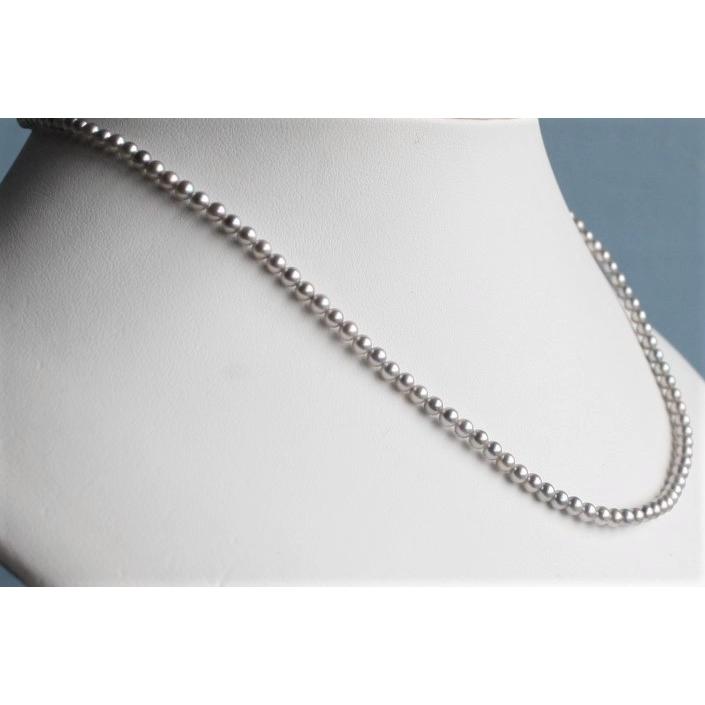 グレー ベビーパールネックレス 3-3.5mm 伊勢志摩産 アコヤ真珠