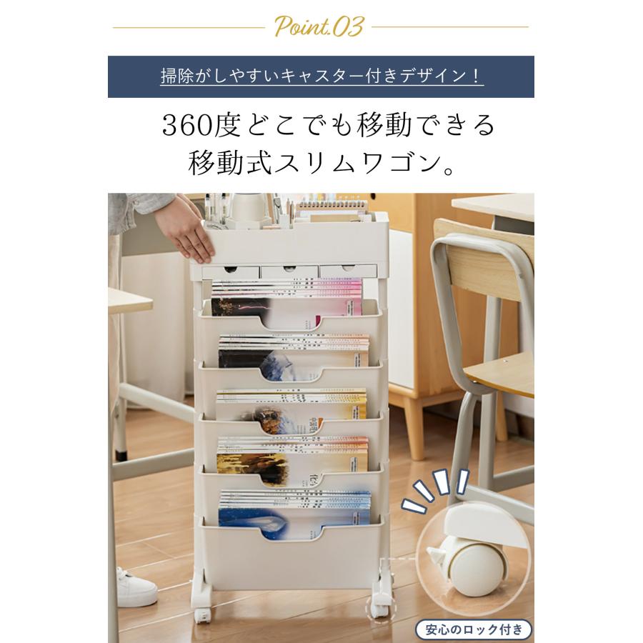 TAMATOSHI 25日まで特別価格｜マガジンラック スリム キャスター付き