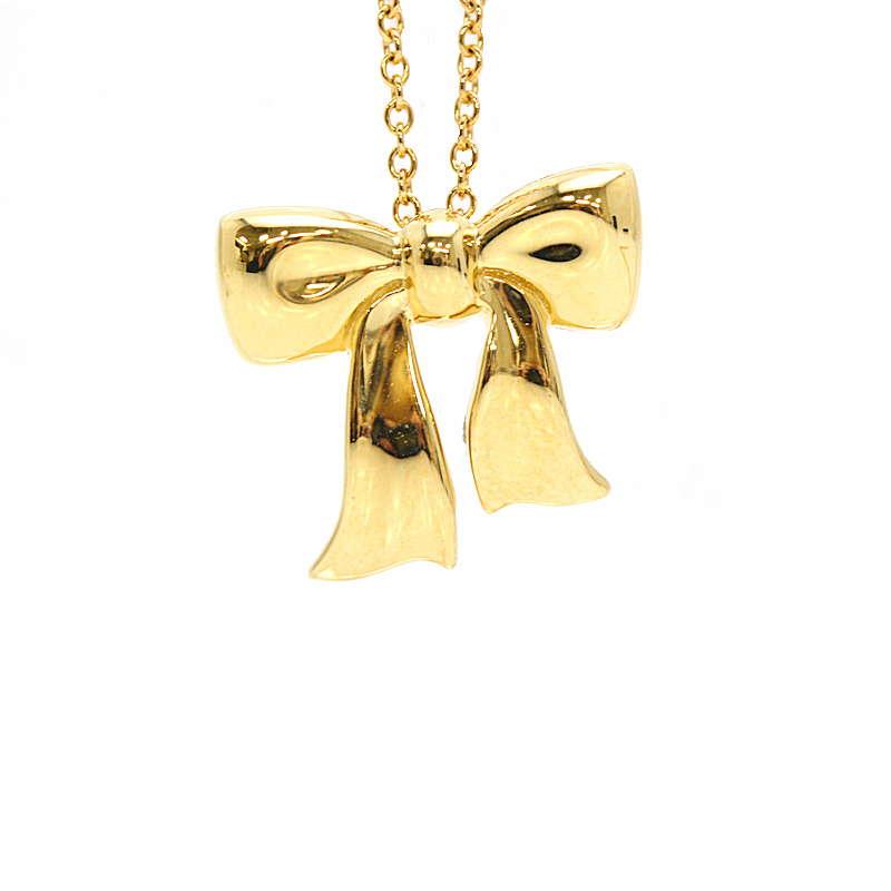 TIFFANY&Co.（ティファニー） ブルーボックスボウネックレス K18 18金