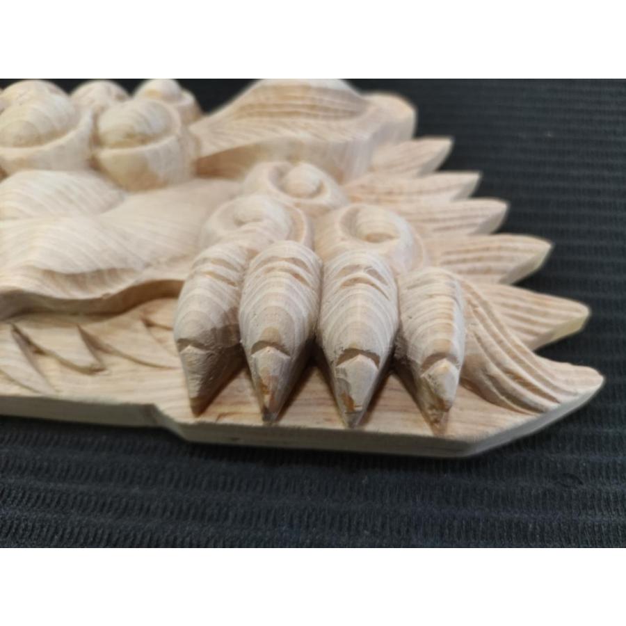 在庫処分品！【獅子噛み】 山車、だんぢり、神輿前山彫刻部材 幅30cm