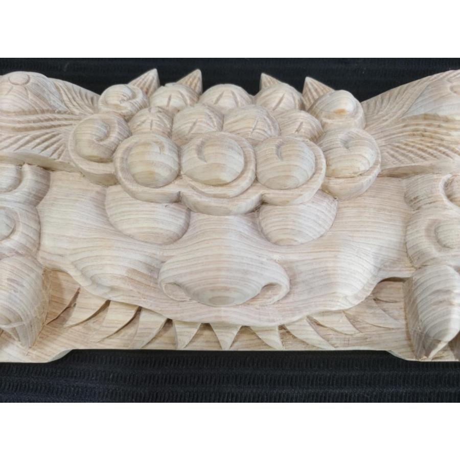 在庫処分品！【獅子噛み】 山車、だんぢり、神輿前山彫刻部材 幅30cm