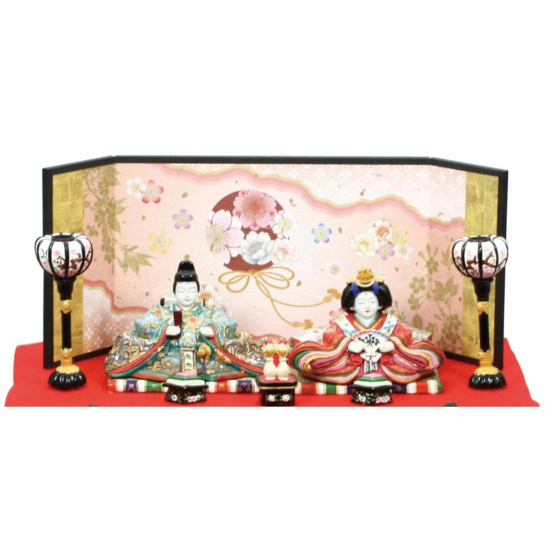 雛人形 コンパクト 春華雛 新三段飾り 小 ひな人形 収納 初節句 : 丹青