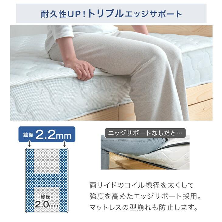 タンスのゲン ダブルベッド マットレス付き パイプベッド ダブル 宮