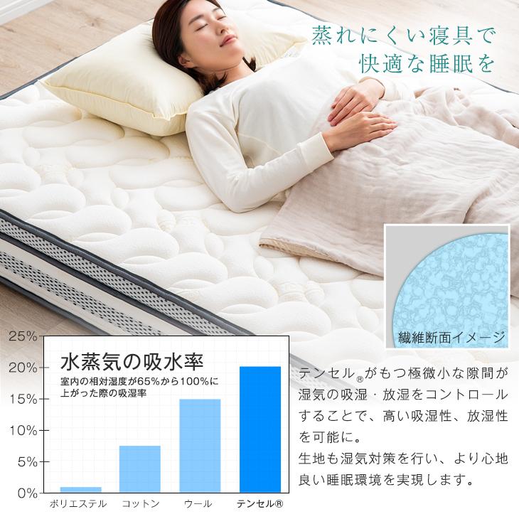 タンスのゲン マットレス クイーン ポケットコイル 高密度 ポケット