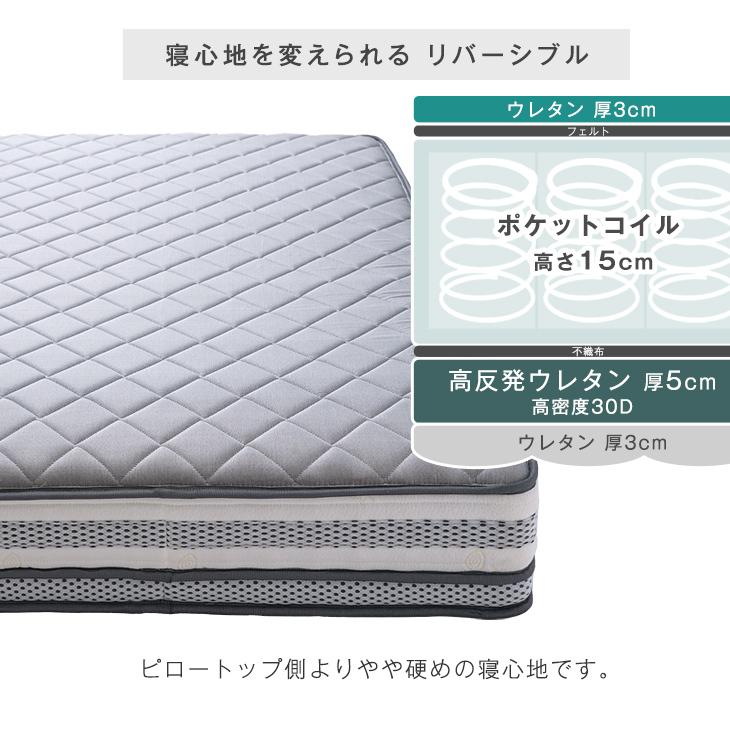 タンスのゲン マットレス クイーン ポケットコイル 高密度 ポケット