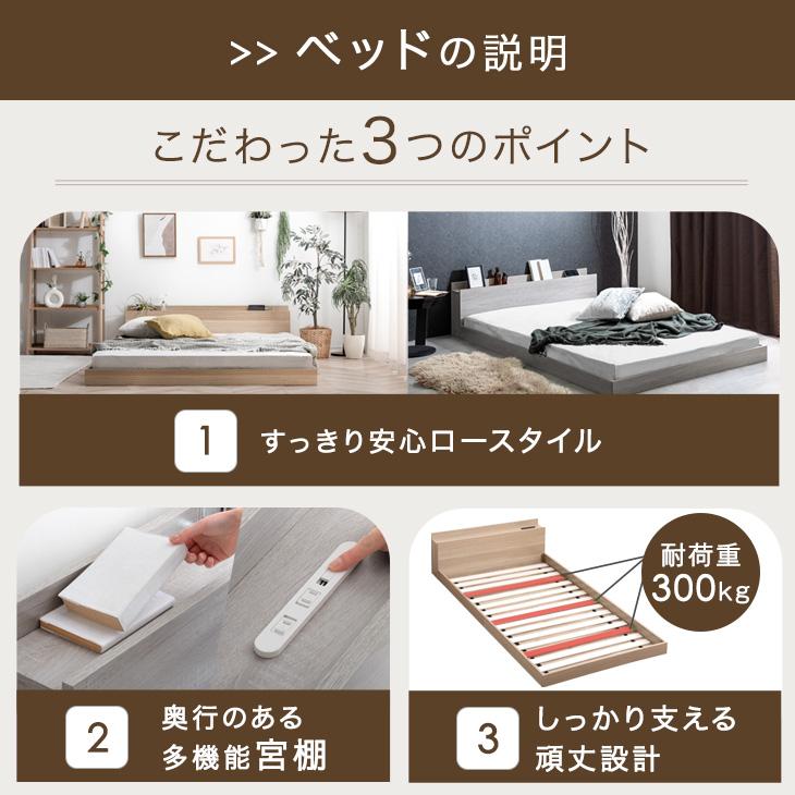 タンスのゲン ベッド マットレス ダブル ベッドフレーム マットレス