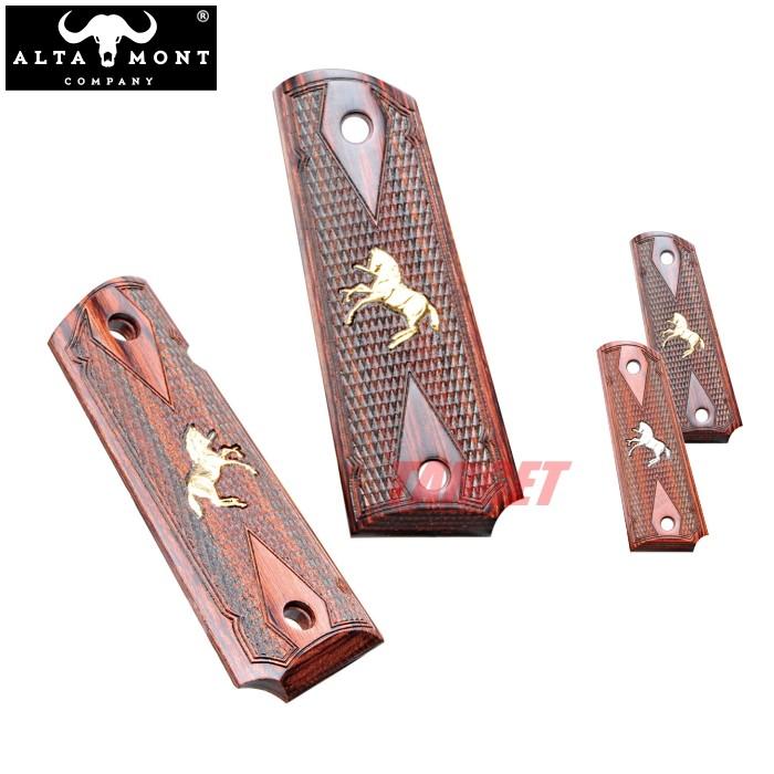 ☆アルタモント 1911 フルサイズ用 木製グリップ パネル ダイヤ