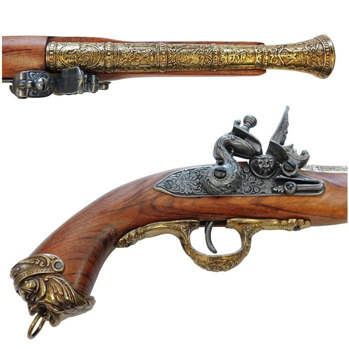 ☆DENIX フリントロック パイレーツピストル イタリア ゴールド 1031/L